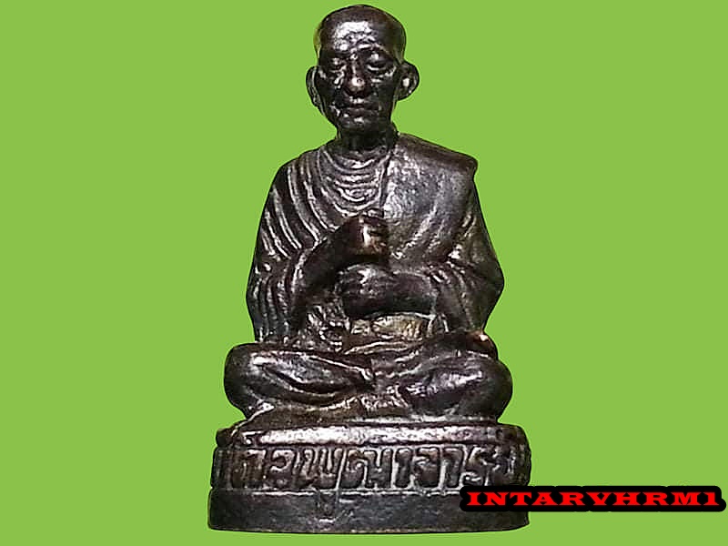 รูปเหมือน สมเด็จพระพุฒาจารย์ โต วัดอินทรวิหาร กรุงเทพมหานคร เนื้อทองผสมรมดำ