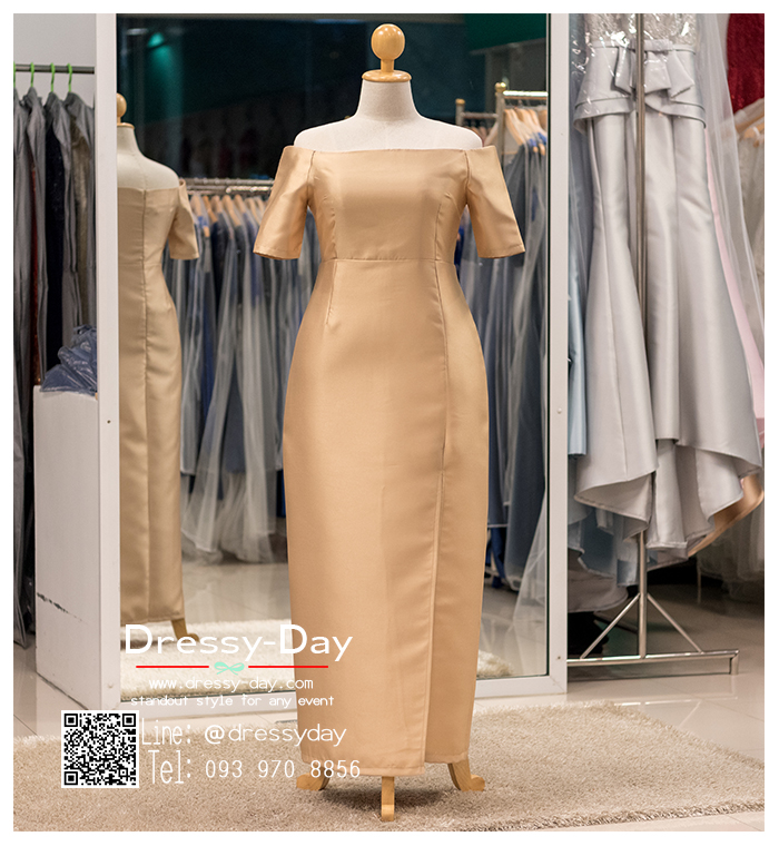 รหัส ชุดราตรีคนอ้วน : PFL067 ชุดราตรียาวมีแขน สวยหวานหรู ราตรียาวสีทอง ผ้าไหม สวยหรูแบบเรียบโก้ และใส่ได้หลากหลายโอกาสคร๊าา มาพร้อมซับในอย่างดี คัตติ้งเนี๊ยบๆ สีเทา
