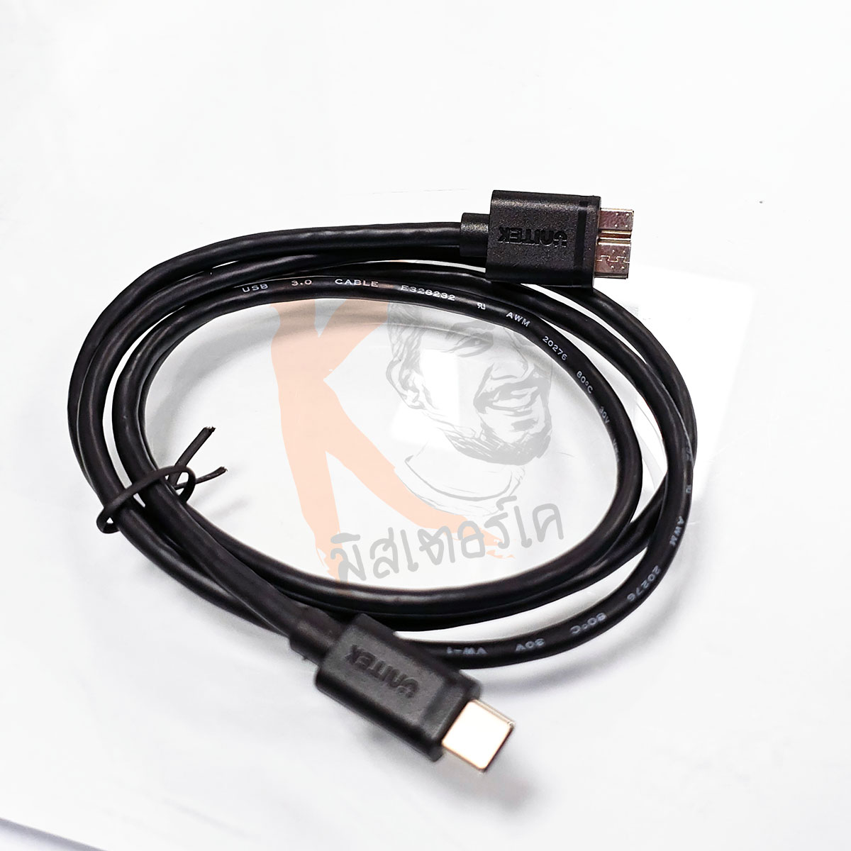 USB-C to Micro-B Cable สาย USB3.0 5Gbps สำหรับ External HDD by Unitek