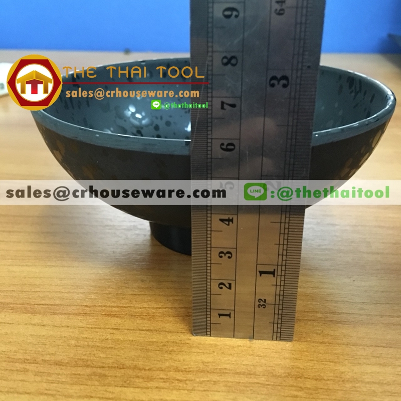 Rice Bowl เมลามีนดำ 017-ML1-B01,ชามข้าวเมลามีน,Melamine rice bowl