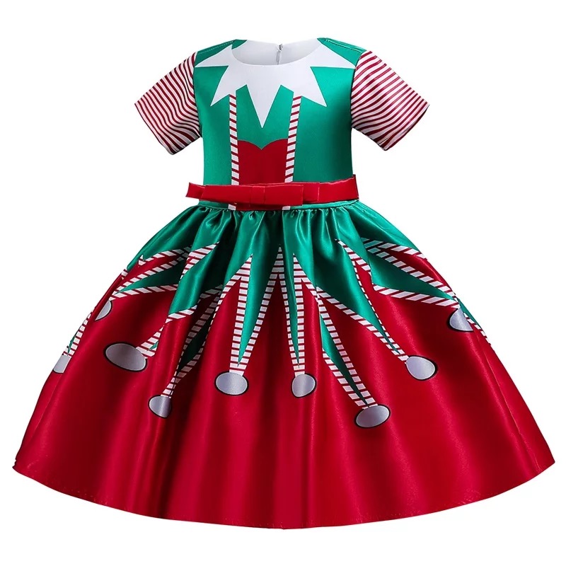 พร้อมส่ง ชุดเดรส คริสต์มาส รุ่นใหม่ สไตล์สีเขียว