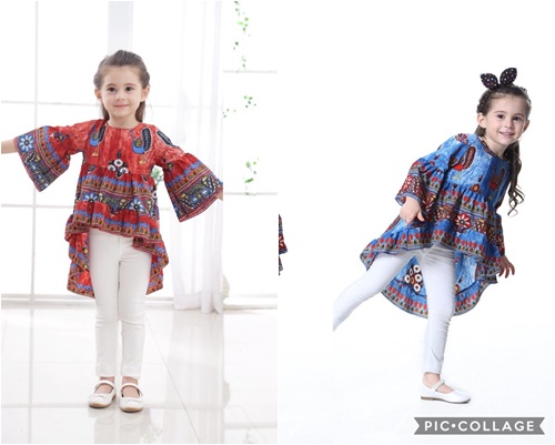 พร้อมส่ง เฉพาะเสื้อหน้าสั้น หลังยาว สีฟ้า,สีส้ม