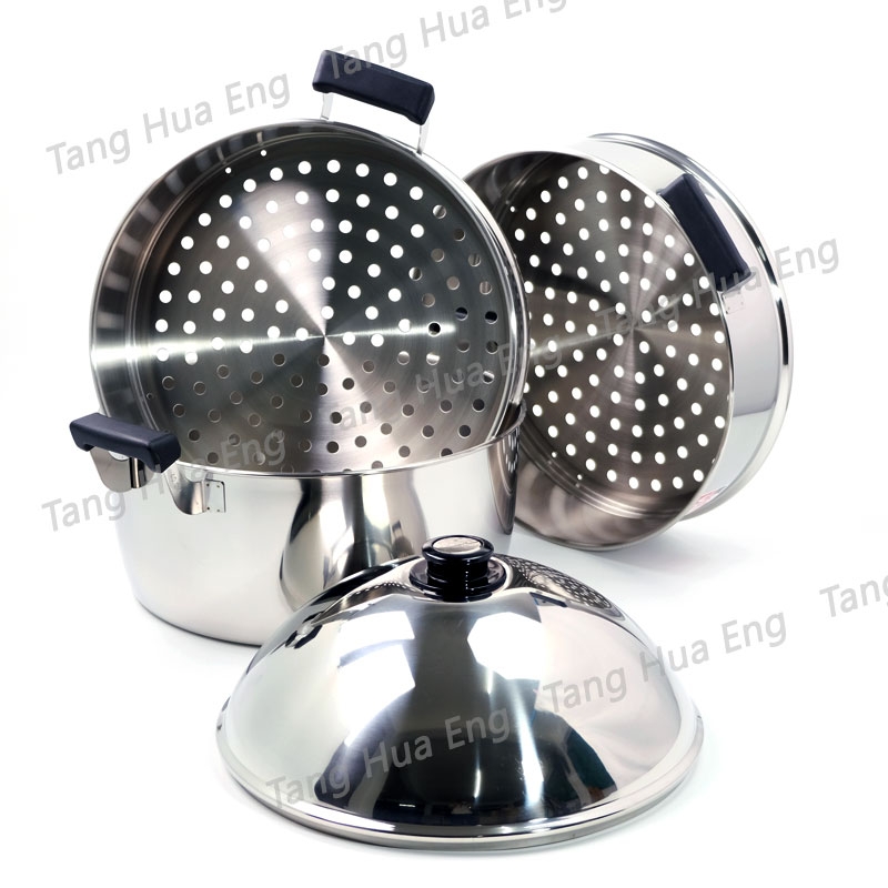 Zebra ซึ้งสเตนเลสชุด 4 ชิ้น 40 ซม. ตราหัวม้าลาย ( หม้อนึ่ง )