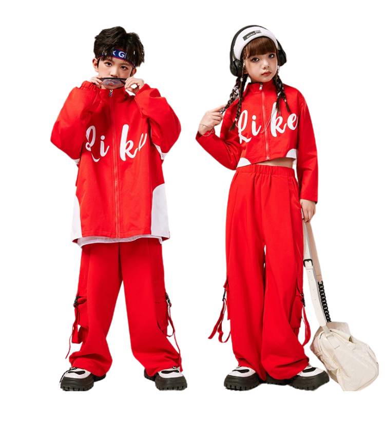 พร้อมส่ง ชุดเต้น เสื้อแจ๊คเก็ตแขนยาว+กางเกงขายาว**สินค้าเปิดจอง