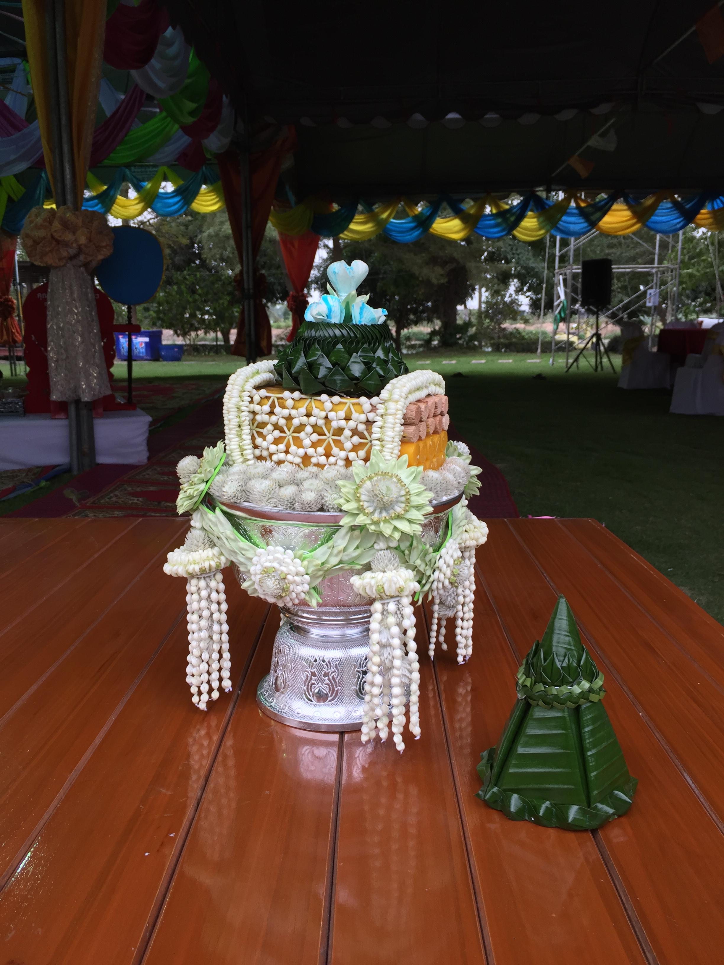 ชุดเครื่องบวชดอกไม้สด โทนสีฟ้า ส่งงานธีระฟาร์ม อ่างทอง