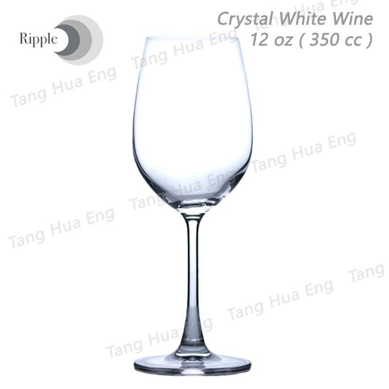 ( 6 ใบ ) แก้วไวน์คริสตัล Ripple Crystal White Wine 354 ml #RJ002WW12