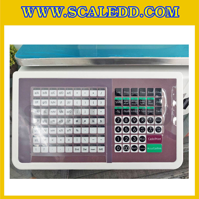 เครื่องชั่งคำนวณราคาดิจิตอลและพิมพ์สติ๊กเกอร์บาร์โค้ด (Barcode label printing scale) พิกัดน้ำหนัก 30kg ค่าละเอียด 5g รุ่น TM-30AC (ผ่านตรวจรับรองจากสำนักกองชั่งตวงวัด กระทรวงพาณิชย์)