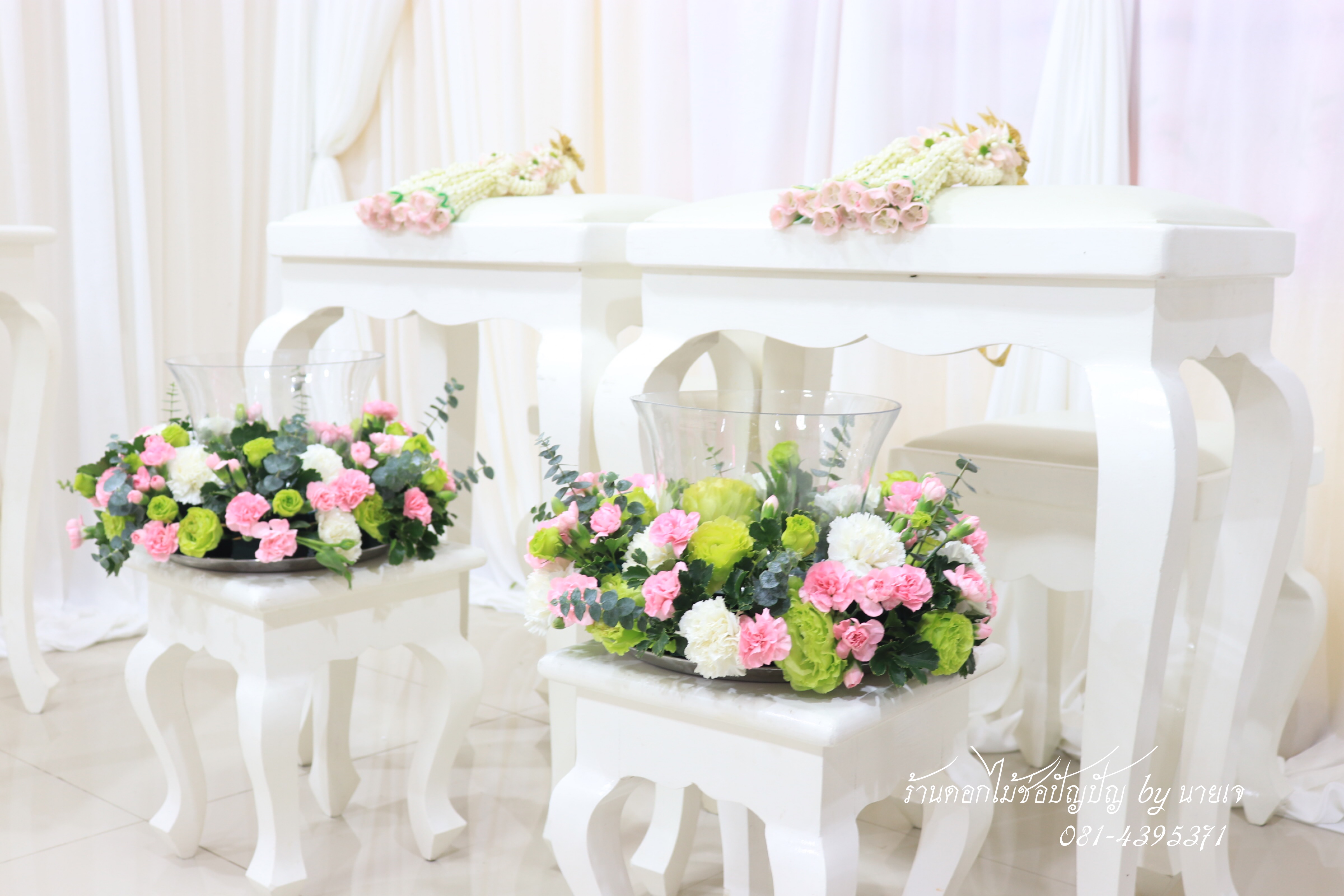 แบคดรอปหลั่งน้ำสังข์ งานมงคลสมรส คุณก้อย คุณปอม 11พย.61