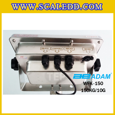 เครื่องชั่งกันน้ำ150กิโลกรัม เครื่องชั่งดิจิตอล150kg เครื่องชั่งตั้งพื้น15กิโลกรัม ความละเอียด10g Waterproof Digital Scale 150kg/10g ADAM WFK-150