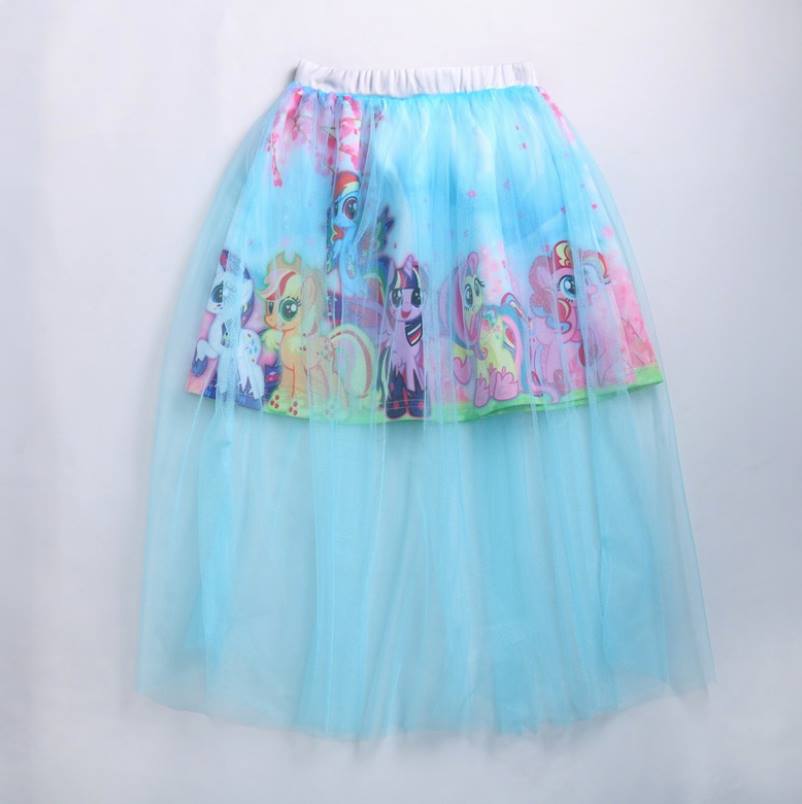 กระโปรง ลายการ์ตูน โพนี่ ยูนิคอน เจ้าหญิง ผ้าลูกไม้ ชีฟอง