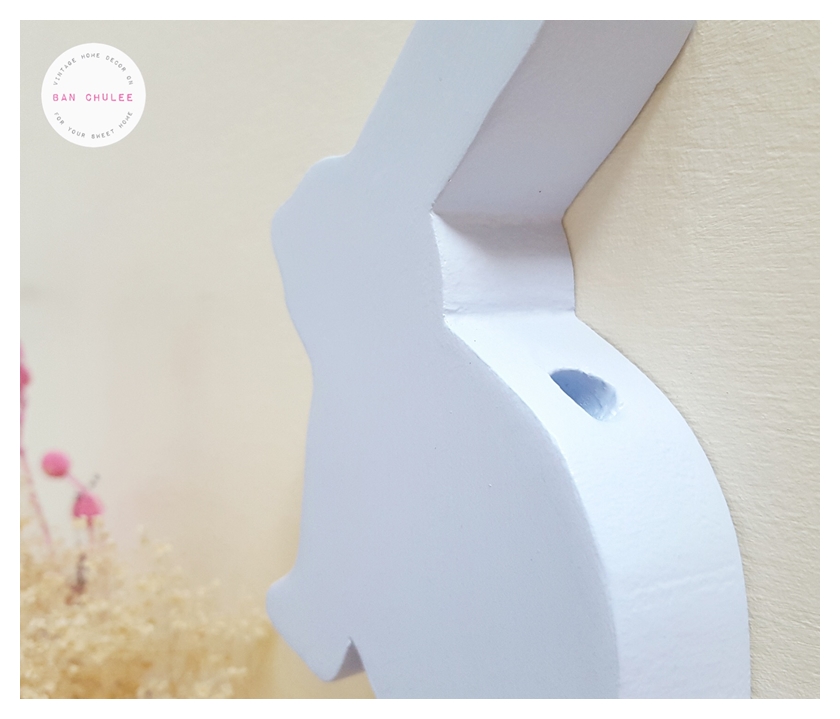 Wooden Bunny With Pen Holder - Blue Dawn