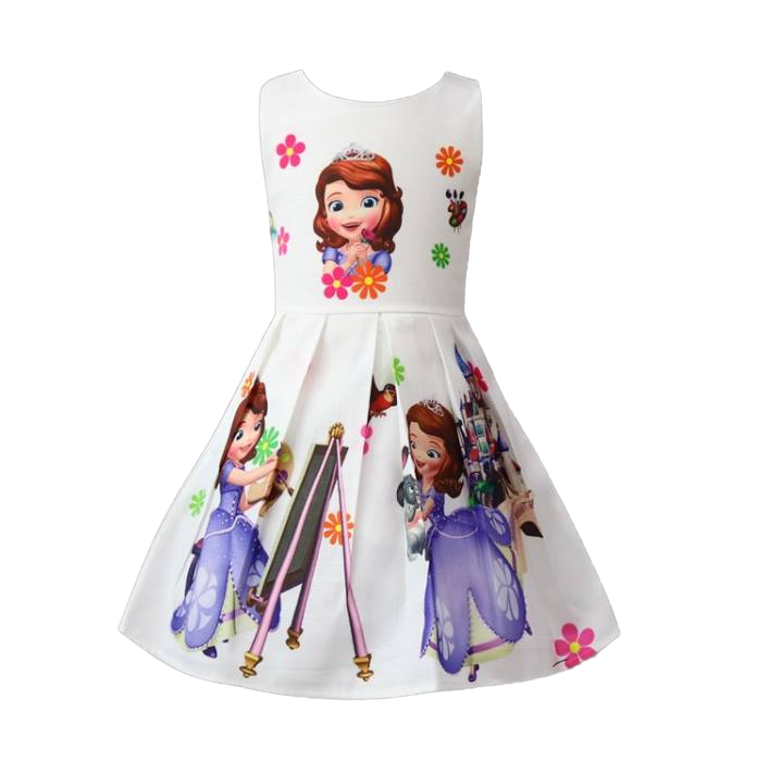 **พร้อมส่ง** เดรสเจ้าหญิง โซเฟีย พิมพ์ลาย