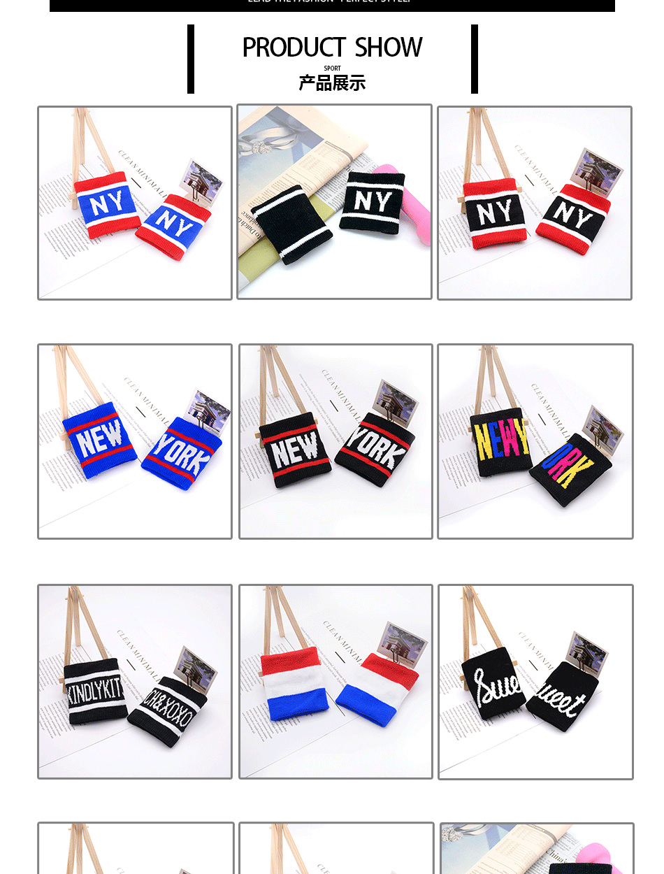 สายรัดข้อมือ ข้อมือ ชุดเต้นฮิปฮอป แพค 1 ชิ้น มีลายมากกว่าปก คลิกดูแบบด้านใน