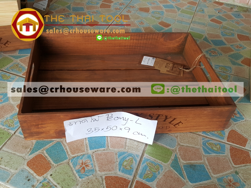 ถาดไม้ รุ่น Peony-L รหัส : 005- TW-PEONY-L Wooden tray Peony-L. Code : 005-TW-PEONY-L
