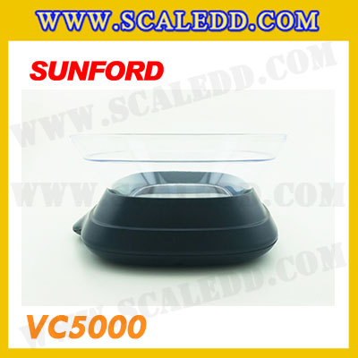 เครื่องชั่งตวงอาหารใช้ในบ้าน 5000g เครื่องชั่งในครัวเรือนใช้ตวงอาหารดิจิตอล 5กิโลกรัม เครื่องชั่งตวงอาหารดิจิตอล 5kg เครื่องชั่งตวงอาหาร 5000g เครื่องชั่งตวงอาหารดิจิตอล พิกัด 5kg ความละเอียด 1g ยี่ห้อ SUNFORD รุ่น VC5000 (รหัสตัวแทน B198)