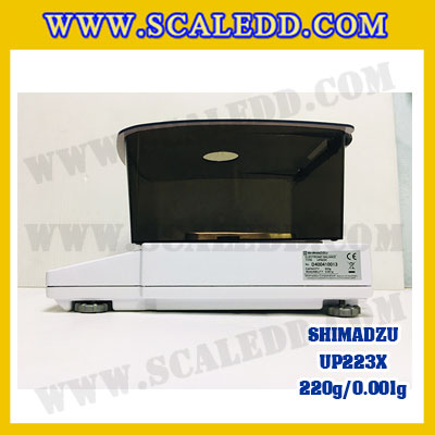 เครื่องชั่งดิจิตอล ทศนิยม 3 ตำแหน่ง รุ่น UP223X 220gx0.001g เครื่องชั่งละเอียดสูง220g เครื่องชั่งน้ำหนัก220g ตาชั่ง220กรัม พิกัดน้ำหนัก 220g ความละเอียด 0.001g ยี่ห้อ SHIMADZU รุ่น UP223X