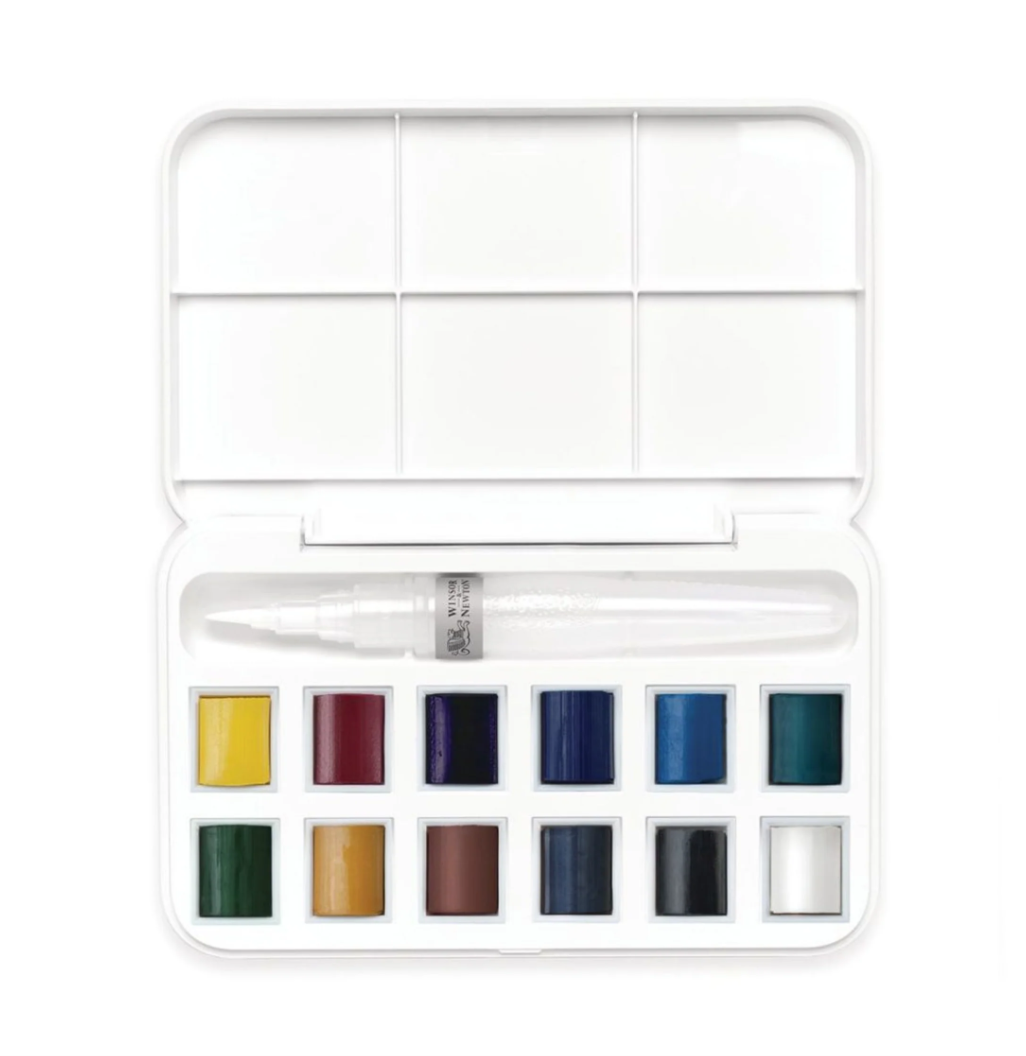 ชุดสีน้ำ Winsor Cotman 12สี + พู่กันแทงค์