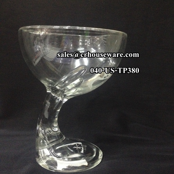 แก้วไอศครีมทรงขาโค้ง 040-US-TP380 Ice cream cup shape curved legs.