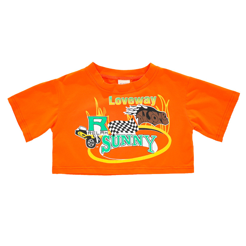 พร้อมส่ง**ชุดเต้น ชุดแดนซ์ : เซ็ตเสื้อสีส้ม +กางเกง/กระโปรง