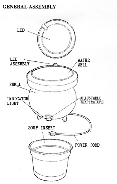 หม้ออุ่นซุปไฟฟ้า (สินค้านำเข้าคุณภาพดี) 005-D8001