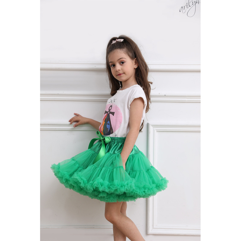 พร้อมส่ง กระโปรงTUTU พองฟู กระโปรงเด็ก พองฟู ติดริบบิ้นโบว์