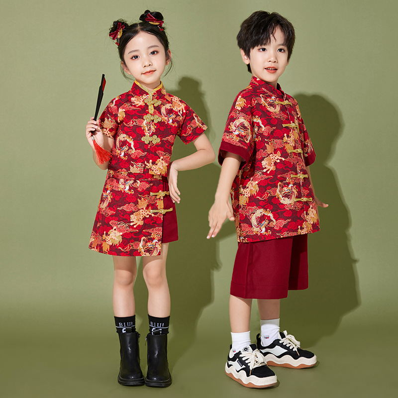 ชุดจีน เซ็ทเสื้อกี้เพ้า+กระโปรง กางเกง ลายใหม่ 2025