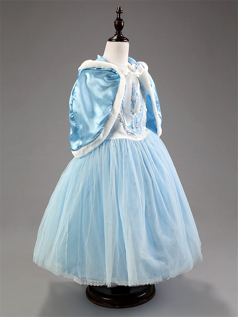 ชุดออกงาน คริสมาสต์ สีฟ้า พร้อมผ้าคลุม