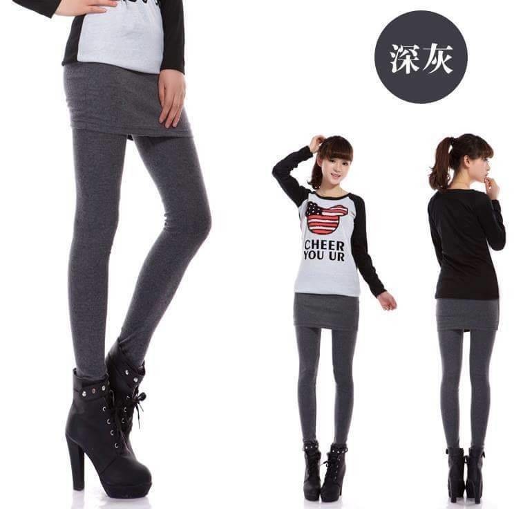 ชุดเด็ก : เลกกิ้งกระโปรง เด็กโต-ผู้ใหญ่ สีเทา ,สีดำ