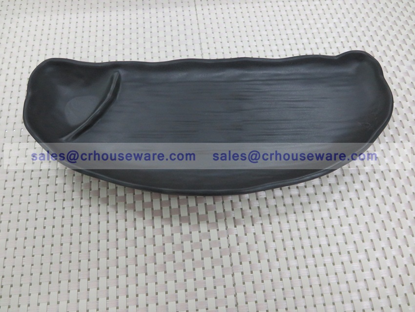 จานสแน็ก พร้อมช่องน้ำจิ้ม 017-PX-F152012