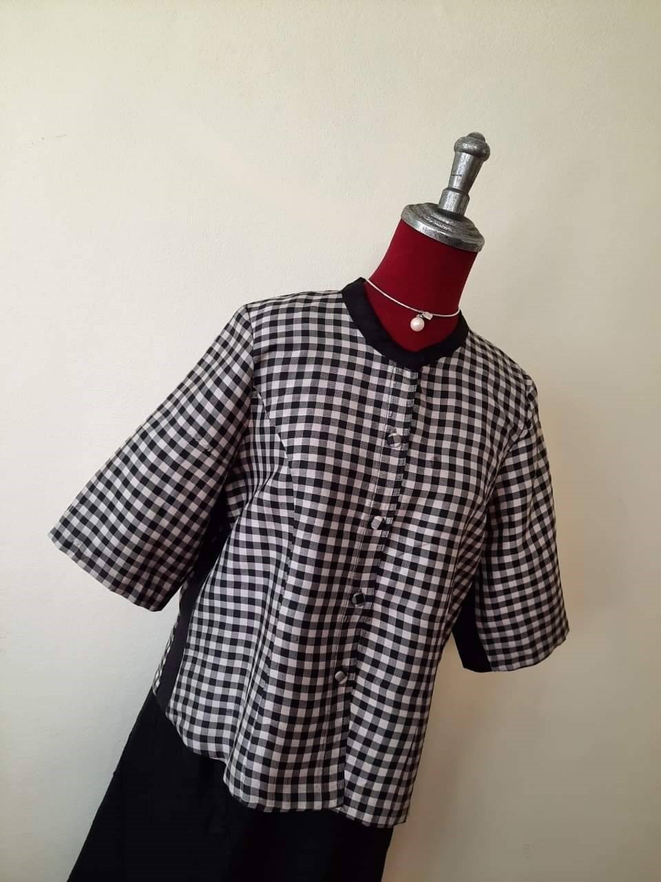 SIVAREE Upcycling Lifestyle 1 /Thai Silk Recycle ฟ้า,ชมภู่,ดำ Free Size