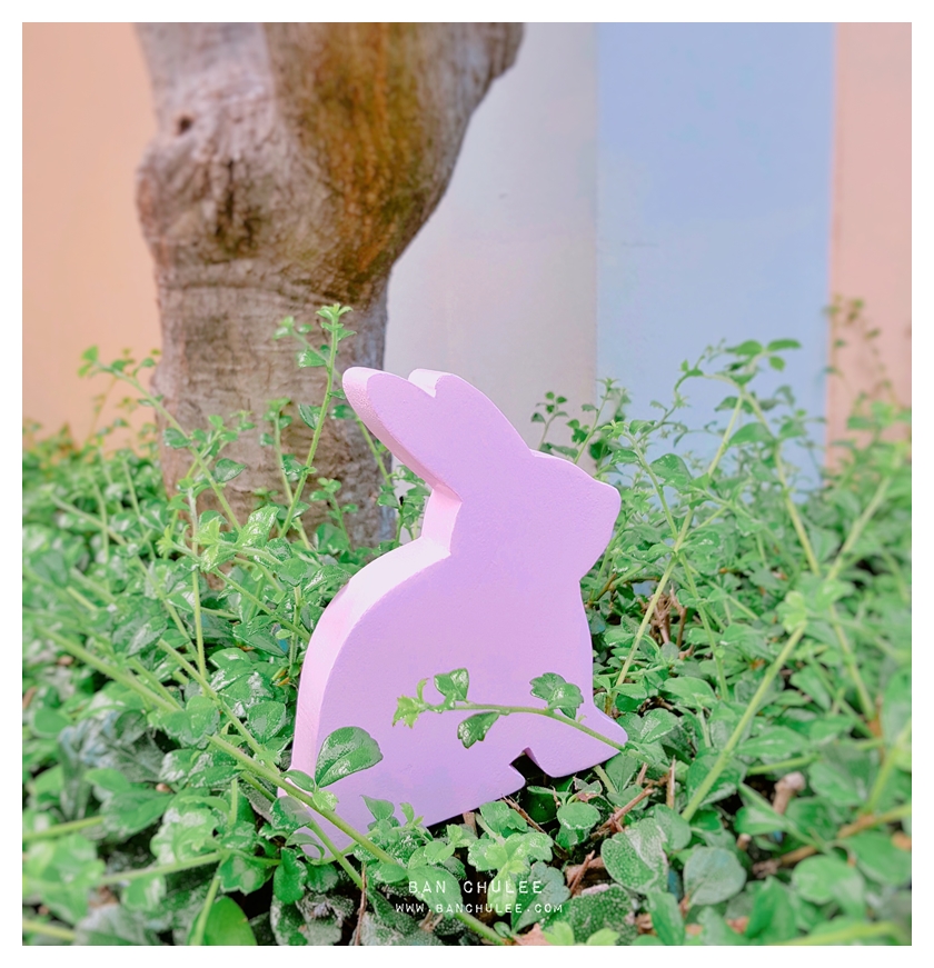 Wooden Bunny - Spring Beauty