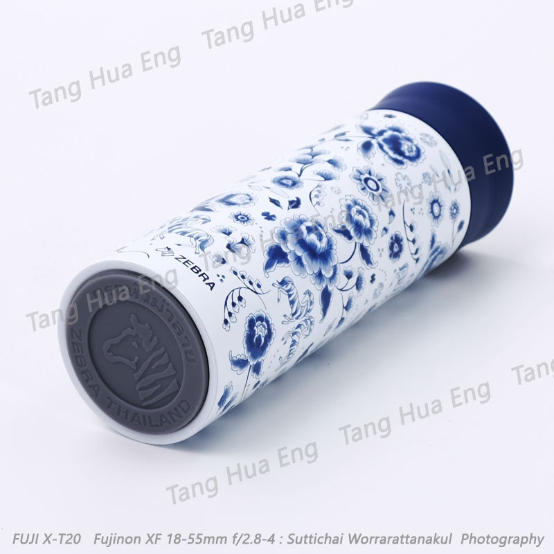 Zebra กระบอกน้ำสูญญากาศ Oriental Blue 0.45 ลิตร ตราหัวม้าลาย