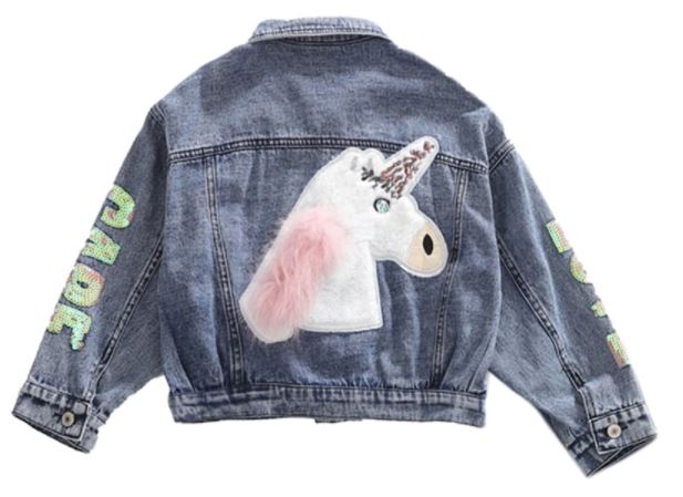 F-กันหนาว:เสื้อแจ็คเก็ตยีนส์+กางเกง ยูนิคอน