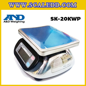 เครื่องชั่งน้ำหนักดิจิตอล20กิโลกรัม เครื่องชั่งกันน้ำ20kg เครื่องชั่งดิจิตอล20กิโลกรัม กิโลดิจิตอล20kg ความละเอียด10kg AND HL-WP-20 เครื่องชั่ง20กิโลกรัม ตาชั่ง20กิโลกรัม เครื่องชั่งน้ำหนัก20kg/10g ขนาดจานชั่ง 23.2x19.2cm.
