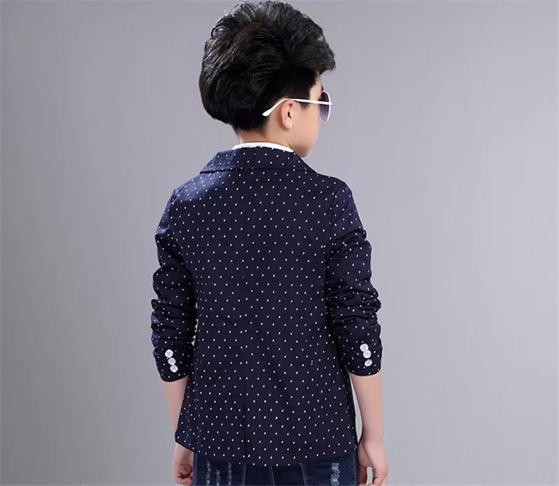 สินค้าพร้อมส่ง เสื้อคลุม แจ็คเก็ต เสื้อสูทเด็ก สีฟ้า สีกรม