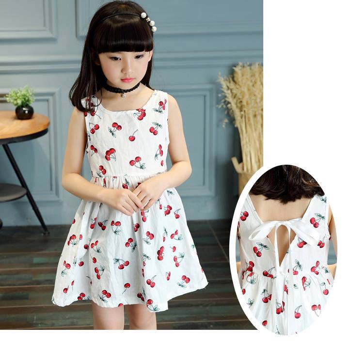 พร้อมส่ง ชุดเด็ก ชุดเดรส ลายดอก ชุดเดินชายหาด