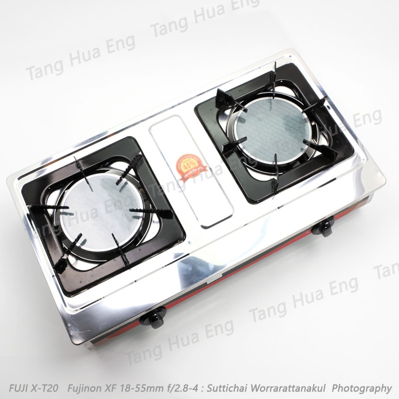 เตากล่องคู่หน้าสเตนเลส FR-380 ตรา fry king