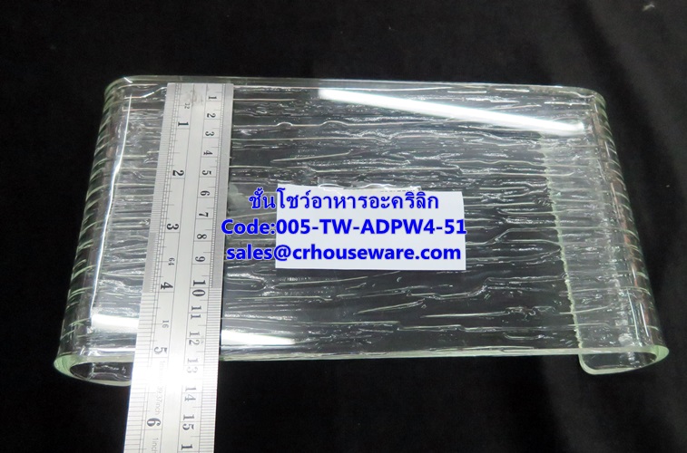 ชั้นอะคริลิกวางอาหาร Acrylic Displayware With Stand 005-TW-ADPW4-51
