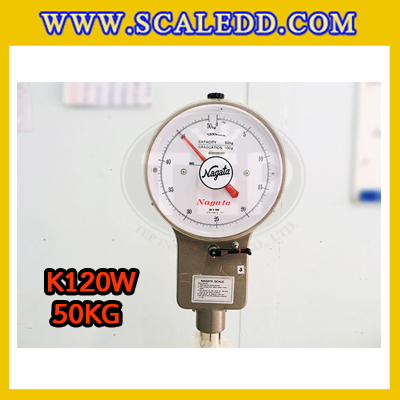 เครื่องชั่งแบบเข็ม50กิโลกรัม ตาชั่งเข็ม50กิโล เครื่องชั่งหน้าปัด 2 หน้า เครื่องชั่งแบบมีล้อ เครื่องชั่งสปริง50kg ละเอียด100g ยี่ห้อ NAGATA รุ่น K-type (เครื่องชั่งผ่านตรวจรับรองจากสำนักชั่งตวงวัด)