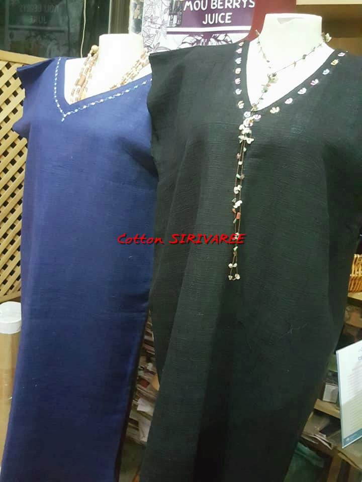 Long Dress - Thai Cotton 100% hand make By SIVA Top Thai Brand