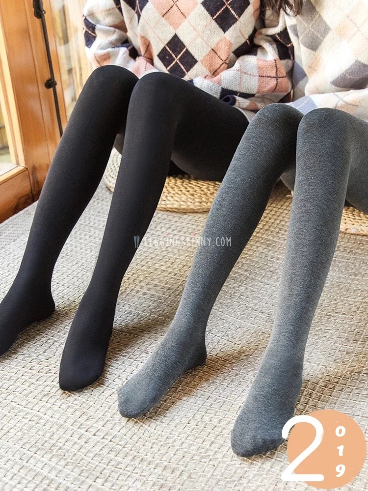 800D เลกกิ้งถุงน่องผ้าฝ้ายบุขนแกะกันหนาว มี 4 สี