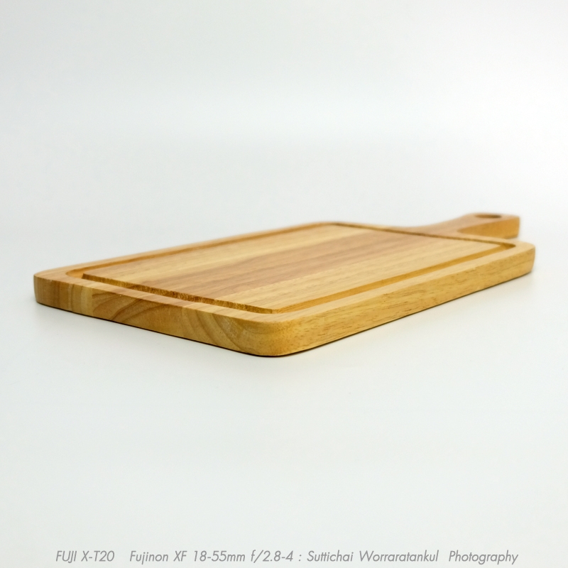 ถาดไม้ยางพารามีด้าม เหลี่ยม ขนาด 8x12 นิ้ว ถาดพิซซ่าไม้ยาง เขียงไม้ยางใส่พิซซ่า