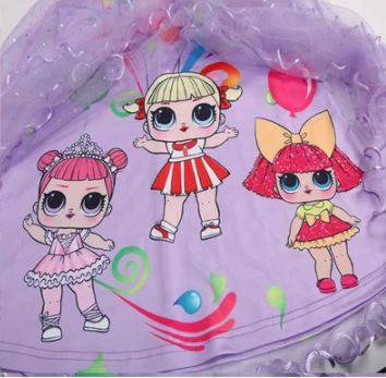 พร้อมส่ง ชุดเดรส เดรสเด็ก ลายการ์ตูน LOL ผ่าหน้า
