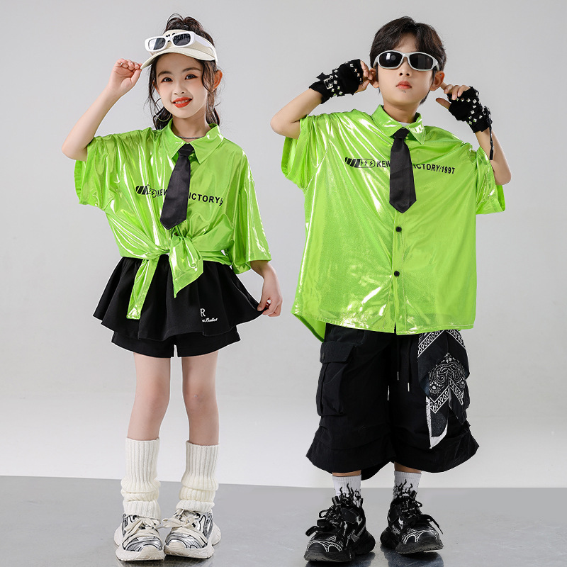 พร้อมส่ง ชุดเต้น เซ็ต เสื้อเชิ๊ต นีออน+กางเกง/กระโปรง