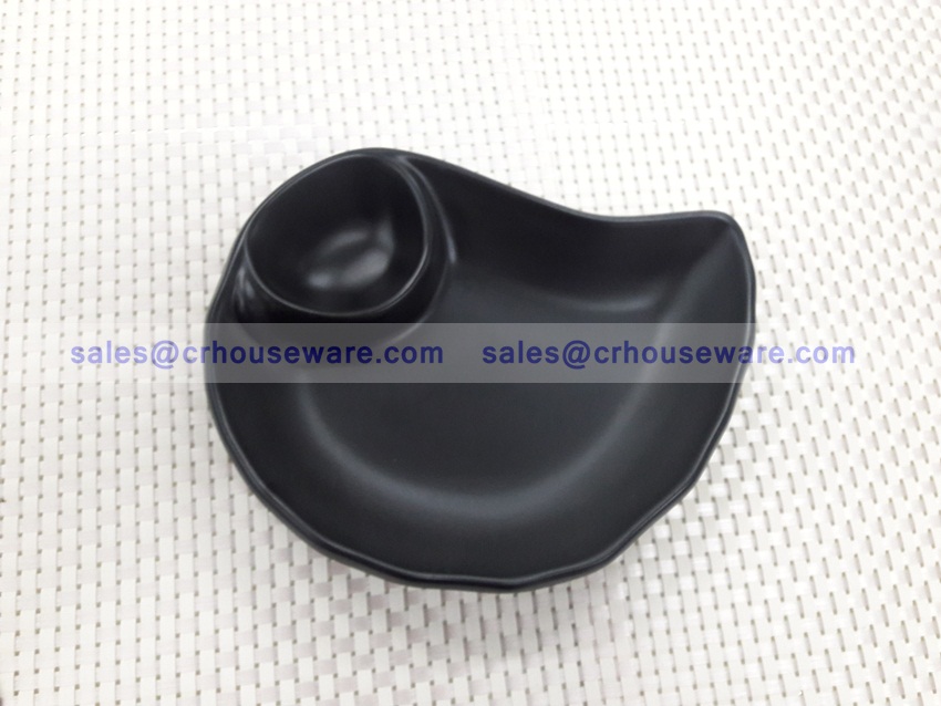 จานสแน็ก พร้อมช่องน้ำจิ้ม 017-PX-H161985