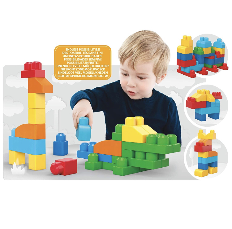 ตัวต่อตัวใหญ่เสริมสร้างจินตนาการ Mega Bloks Big Building Bag, 150 Piece (Classic) จำนวน 150 ชิ้น
