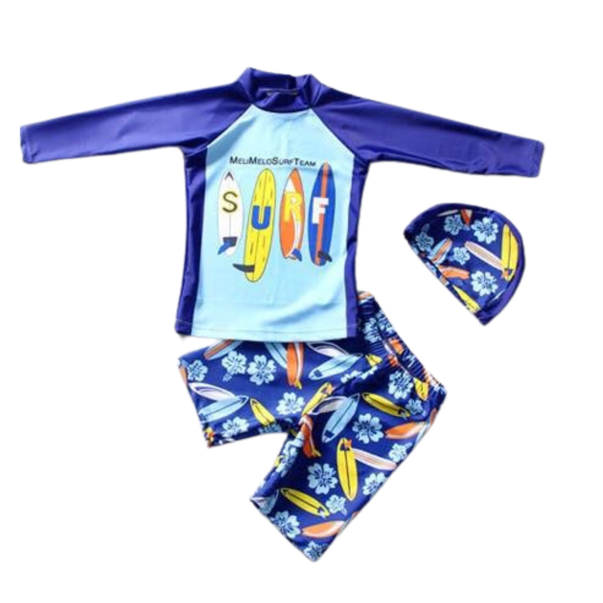 **พร้อมส่ง ชุดว่ายน้ำ สำหรับเด็ก เซ็ตเสื้อ 2 ชิ้น กระโปรง/กางเกง