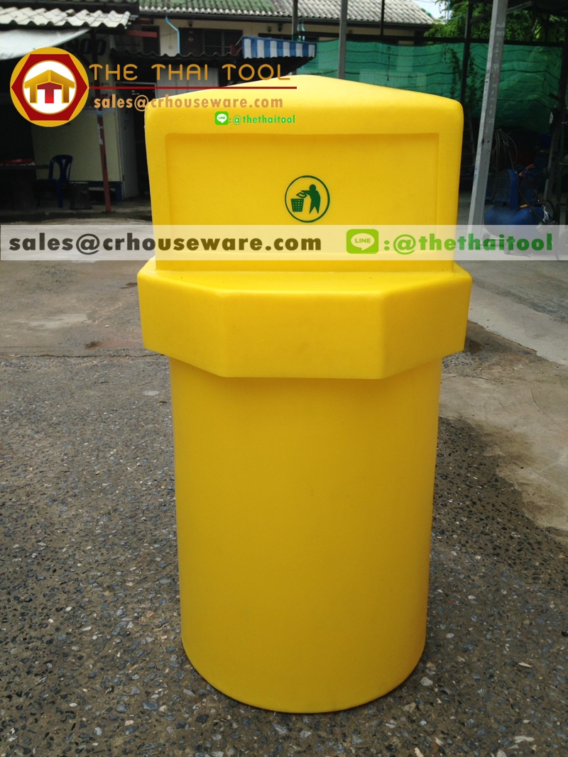 ถังขยะเนื้่อโพลีเอทธิลีนความจุ 160 ลิตร-หัวเพชร 001-TC160 Diamond bins poly ethylene .160 liter. 001-TC160