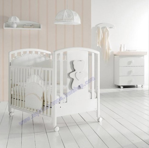 TP21055 (WD9ฺA) เตียงไม้สีขาว White Delux สำหรับเด็ก มัลติฟังชั่น สไตล์ยุโรป สินค้าคุณภาพ ไม่มีลิ้นชัก