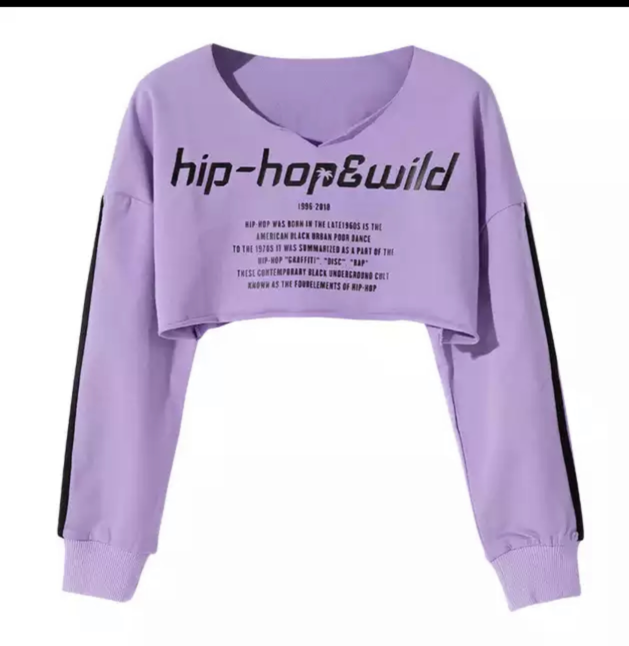 ชุดเต้น ชุดแดนซ์ เสื้อแขนยาวสีม่วง+ครอปตัวใน+กางเกงขายาว ลายทหาร